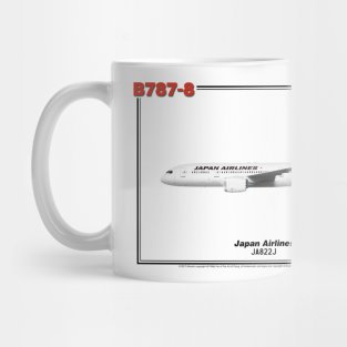 Boeing B787-8 - Japan Airlines (Art Print) Mug